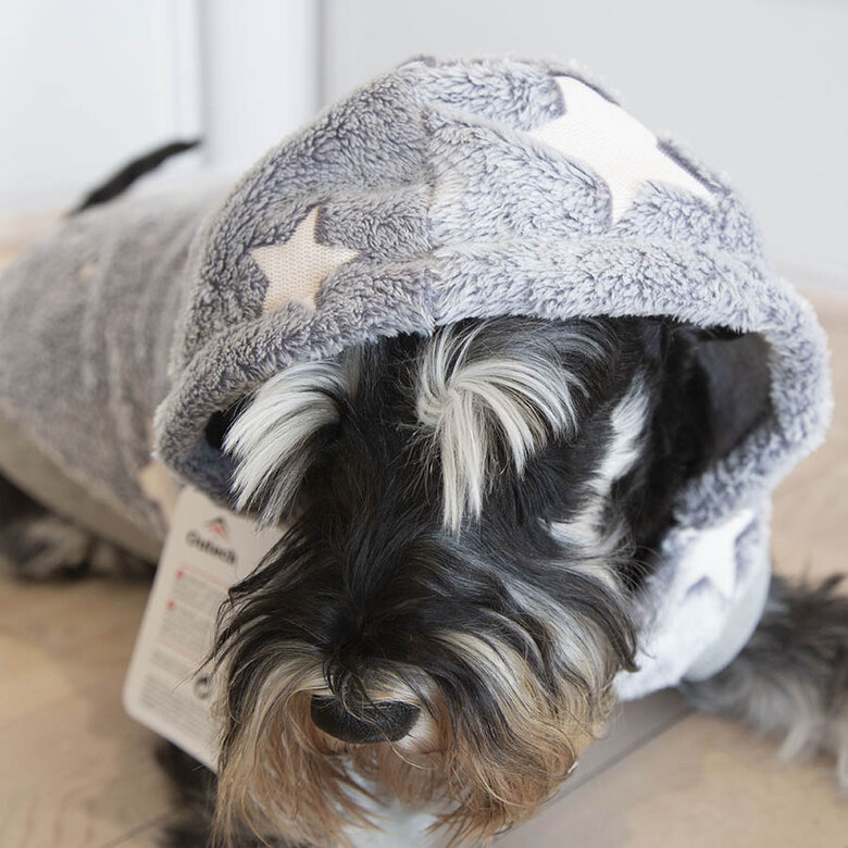 Outech Fleece Sudadera Gris con Estampado de Estrellas para perros, , large image number null